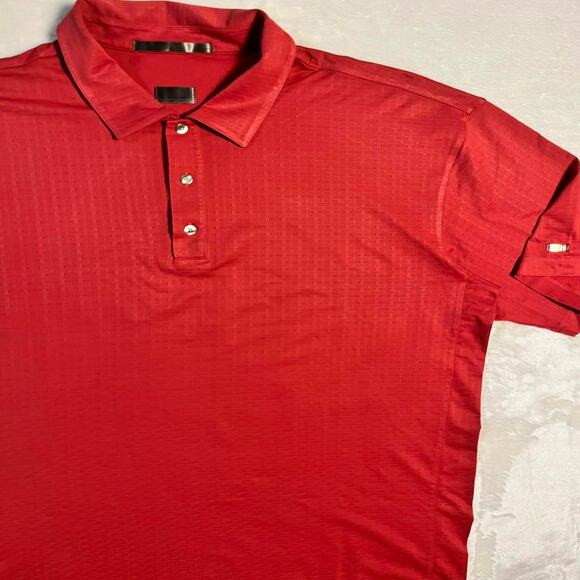 Nike Fit-Dry Performance Polo 90's Y2K Golf Tiger Woods Collection Men's L Red - Picture 1 of 10